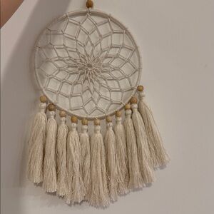 2 Set: Cream Dreamcatcher with Tassels